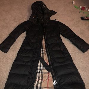 Full length authentic Burberry down coat size Sx